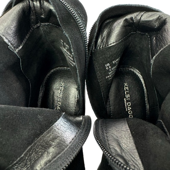 NWOT Kelsi Dagger Brooklyn Logan Black Suede Over The Knee Boots Size 6.5 - Picture 13 of 16